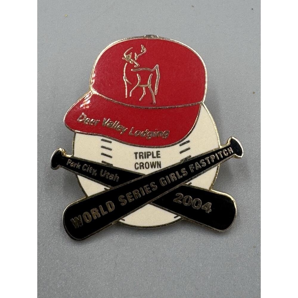 Vintage 2004 Park City Utah Triple Crown Girls Softball Fast Pitch Lapel Pin